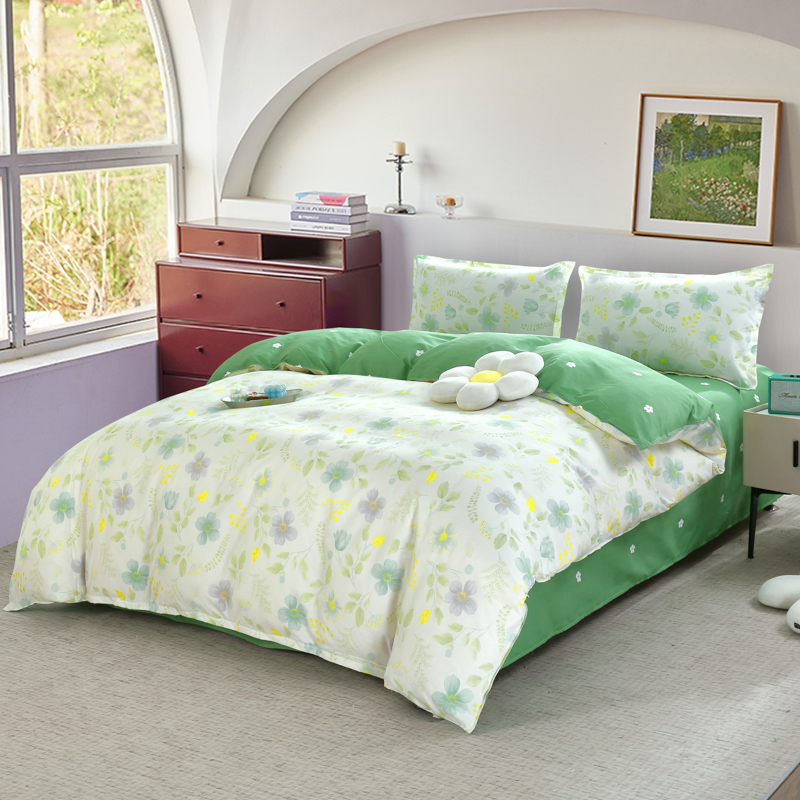 紫韵&ldquo;初妍印象&rdquo;经典四件套200*230CM（单位：套）-绿 松石绿 被套：200*230          床单：23